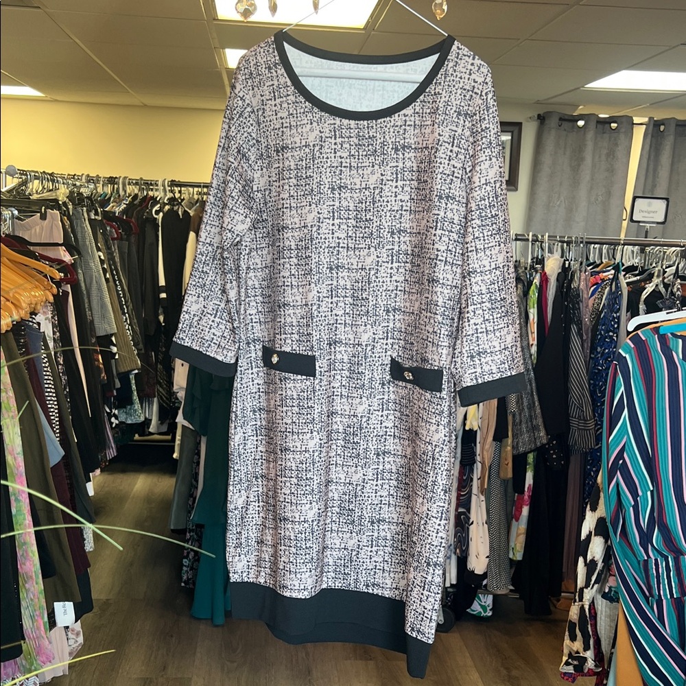 Elegant Black and White Women's Dress